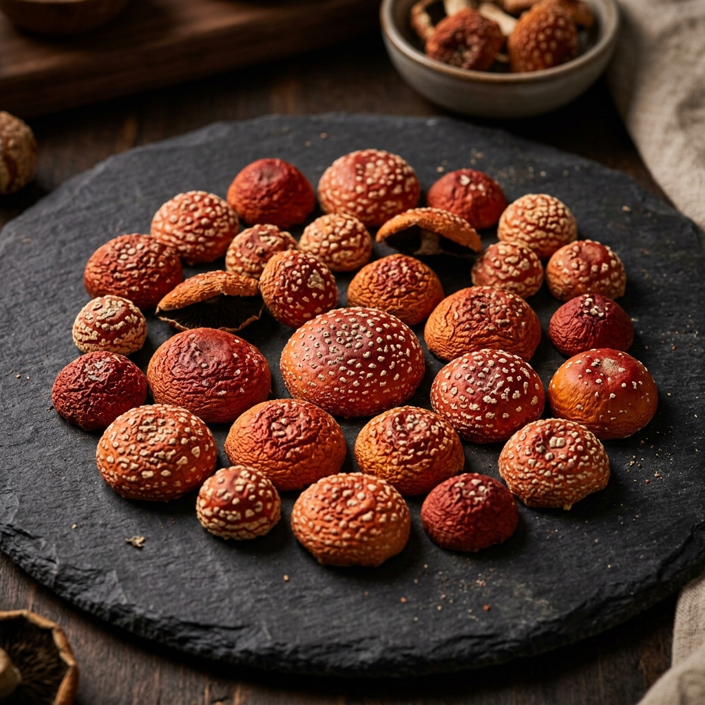 Красный мухомор сухой (Аманита Мускария) закрытые шляпки (50 г)